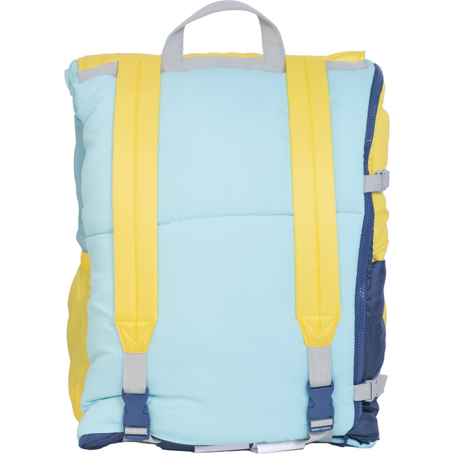 Sleep-N-Pack™ Big Kid Sleeping Bag Backpack, Color Block Cali Teal, Buttercup Yellow & Navy Blue - Sleepbags - 3