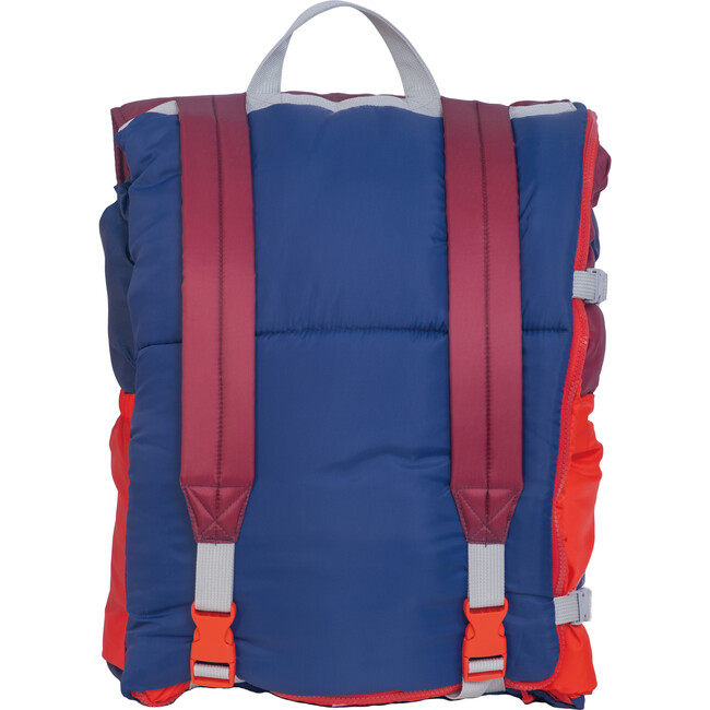 Sleep-N-Pack™ Big Kid Size Sleeping Bag Backpack, Color Block Camp Collection: Navy, Fiery Red & Mulberry - Sleepbags - 3