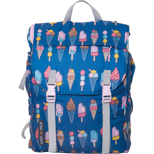 Sleep-N-Pack™  Big Kid Size Sleeping Bag Backpack , Ice Cream Print