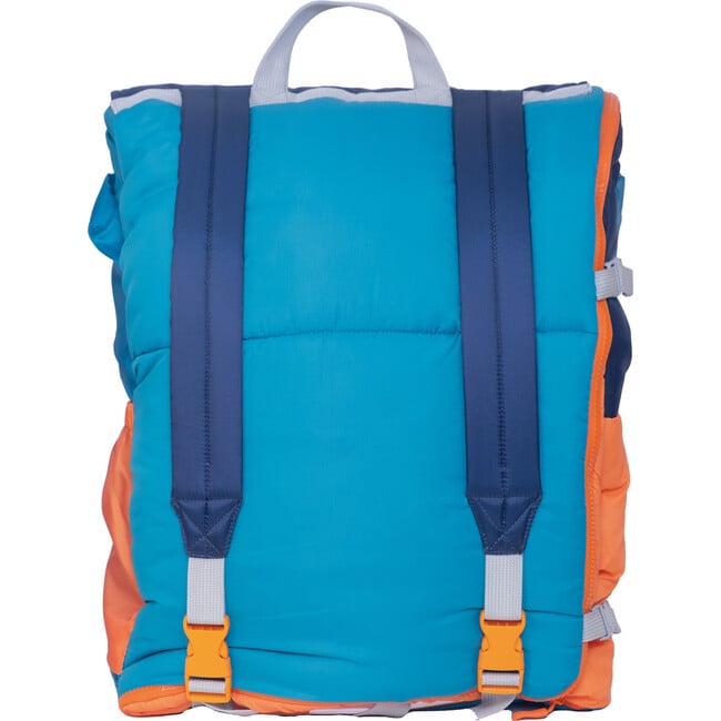 Sleep-N-Pack™ Big Kid Size Sleeping Bag Backpack ,Color Block Camp Collection: Enamel Blue, Persimmon & Navy Blue - Sleepbags - 4
