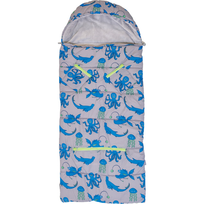 Sleep-N-Pack™ Little Kid Size Sleeping Bag Backpack, Sea Creatures - Sleepbags - 5