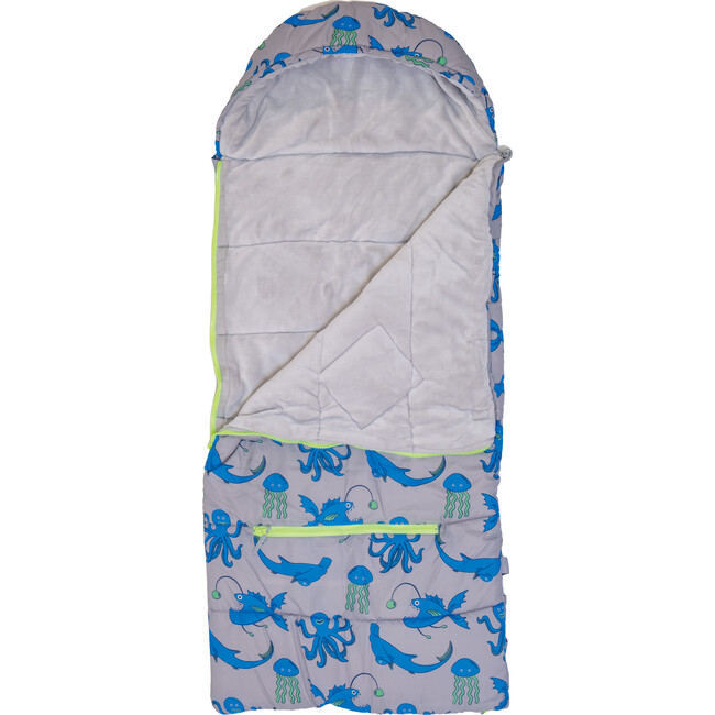 Sleep-N-Pack™ Little Kid Size Sleeping Bag Backpack, Sea Creatures - Sleepbags - 6