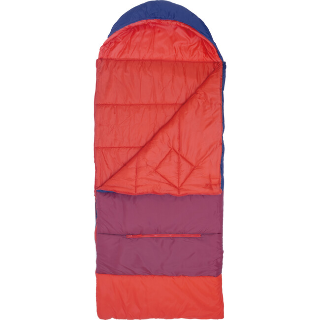 Sleep-N-Pack™ Big Kid Size Sleeping Bag Backpack, Color Block Camp Collection: Navy, Fiery Red & Mulberry - Sleepbags - 6