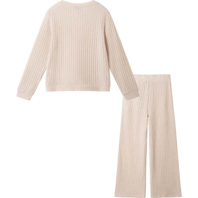 Big Kids Hacci Rib Lounge Set, Oatmeal - Mixed Apparel Set - 5