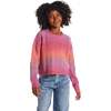 Big Kids Cable Knit Sweater, Pink Rainbow - Sweaters - 4 - thumbnail
