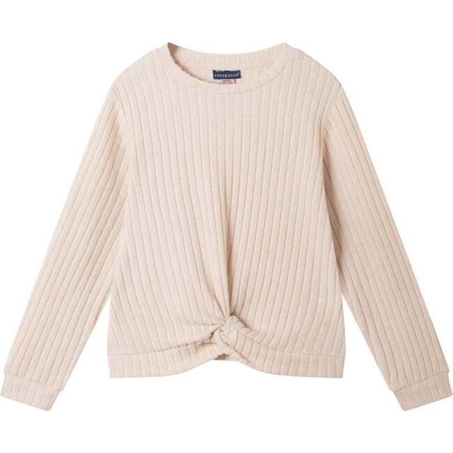 Big Kids Hacci Rib Lounge Set, Oatmeal - Mixed Apparel Set - 6