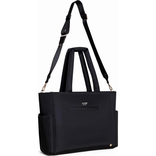 Utility-Strap Diaper Tote Bag, Black
