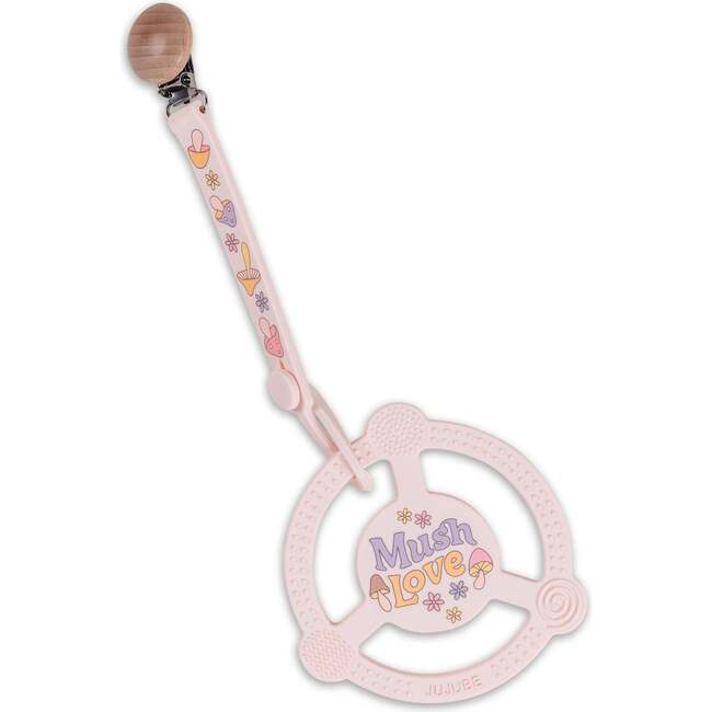 JuJuBe × Studio Oh! Silicone Teether Ring With Detachable Clip, Mushy Love