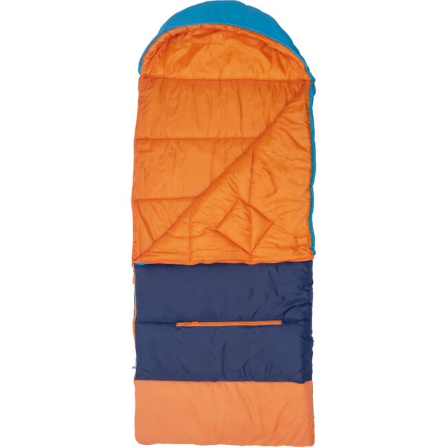 Sleep-N-Pack™ Big Kid Size Sleeping Bag Backpack ,Color Block Camp Collection: Enamel Blue, Persimmon & Navy Blue - Sleepbags - 7