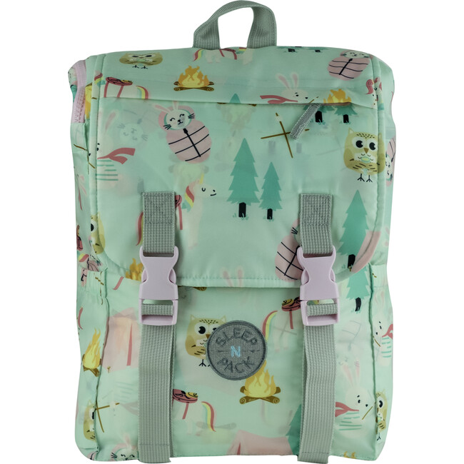 Little Kid's Sleep-N-Pack Sleepbag, Camping Animals And Pale Pink - Sleepbags - 3