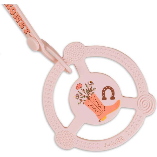 JuJuBe × Studio Oh! Silicone Teether Ring With Detachable Clip, Bloomin' Boot - Teethers - 3