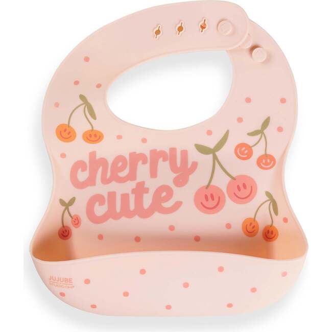 JuJuBe × Studio Oh! Silicone Bibs, Cherry Cute by Doodle By Meg