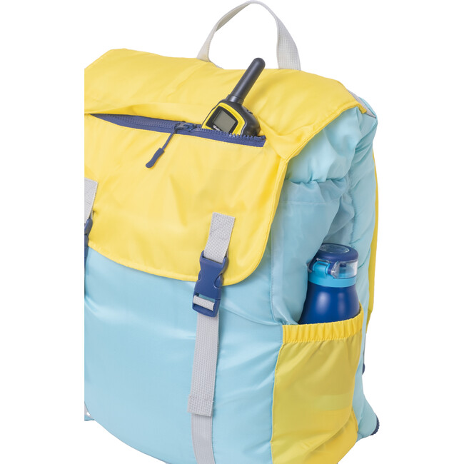Sleep-N-Pack™ Big Kid Sleeping Bag Backpack, Color Block Cali Teal, Buttercup Yellow & Navy Blue - Sleepbags - 7