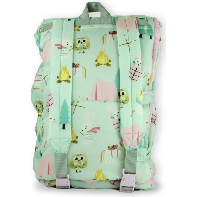 Little Kid's Sleep-N-Pack Sleepbag, Camping Animals And Pale Pink - Sleepbags - 4