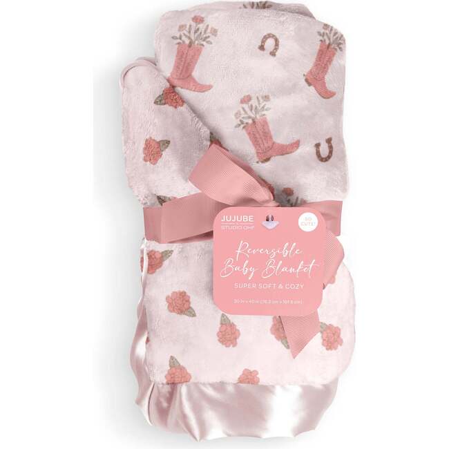 JuJuBe × Studio Oh! Printed Reversible Baby Blankets, Bloomin' Boot