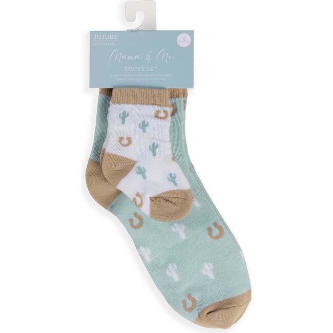 JuJuBe × Studio Oh! Mama & Me Sock Sets, Howdy Partner Blue