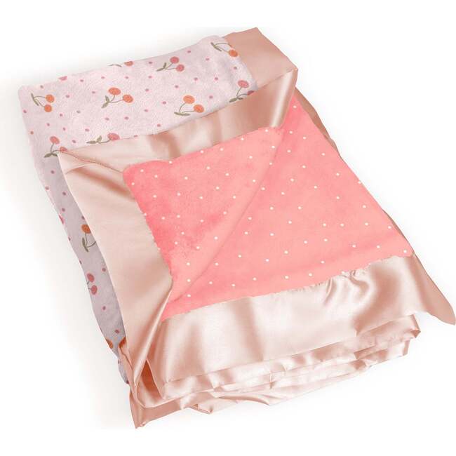 JuJuBe × Studio Oh! Printed Reversible Baby Blankets, Cherry Cute By Doodle By Meg