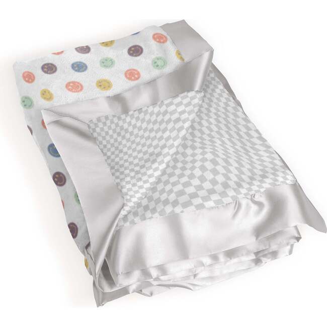 JuJuBe × Studio Oh! Printed Reversible Baby Blankets, Happy Baby Vibes