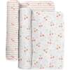 JuJuBe × Studio Oh! Printed Swaddle Blanket Sets, Cherry Cute By Doodle By Meg (Pack Of 2) - Swaddles - 3 - thumbnail