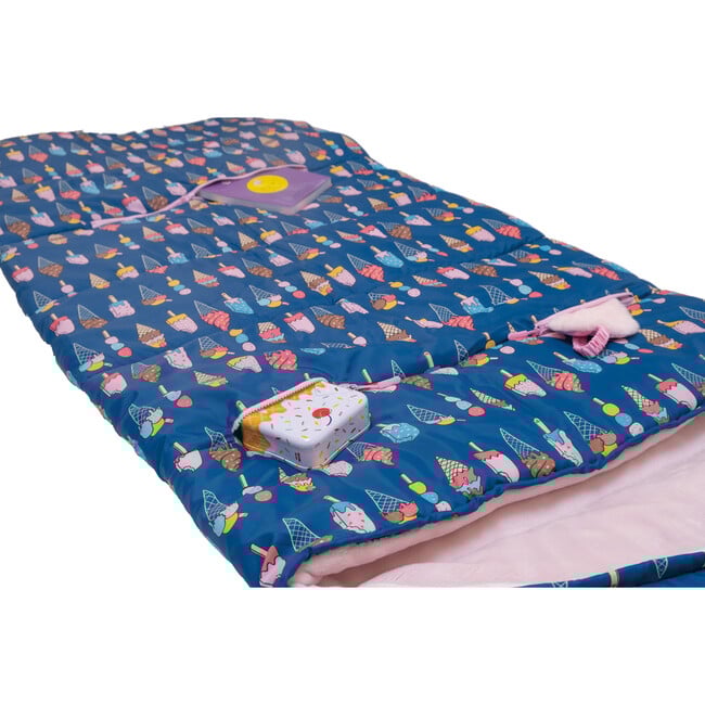 Sleep-N-Pack™ Big Kid Size Sleeping Bag Backpack , Ice Cream Print - Sleepbags - 9