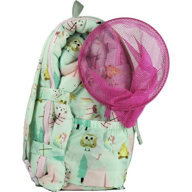 Little Kid's Sleep-N-Pack Sleepbag, Camping Animals And Pale Pink - Sleepbags - 6