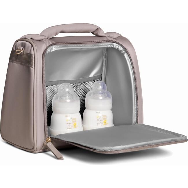 Insulated Bottle Bag, Taupe - Diaper Bags - 3