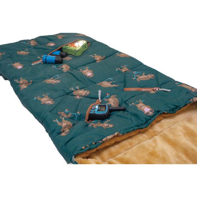 Sleep-N-Pack™ Little Kid Size Sleeping Bag Backpack , Pals in Print: Skating Sloths - Sleepbags - 8