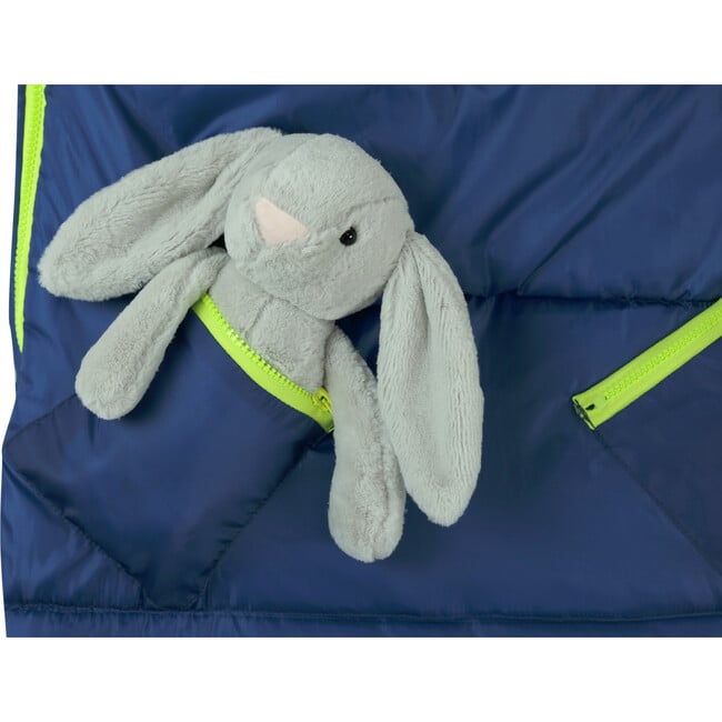 Little Kid's Sleep-N-Pack Sleepbag, Surfer Blue And Glow In The Dark Moon Stars - Sleepbags - 7