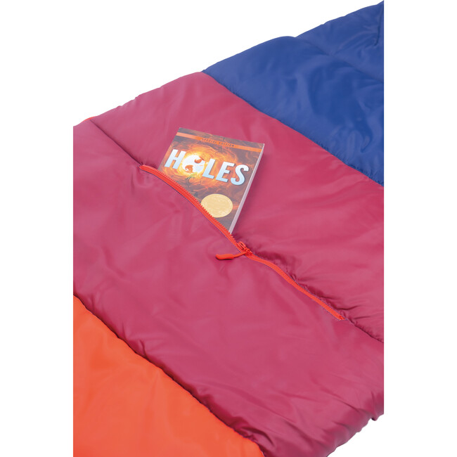 Sleep-N-Pack™ Big Kid Size Sleeping Bag Backpack, Color Block Camp Collection: Navy, Fiery Red & Mulberry - Sleepbags - 8