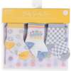 Baby Socks Trios With Zipper Wash Bag, Happy Baby Vibes (Pack Of 3) - Socks - 1 - thumbnail