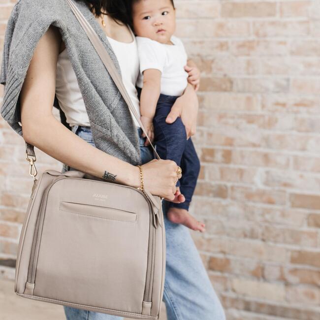 Insulated Bottle Bag, Taupe - Diaper Bags - 6