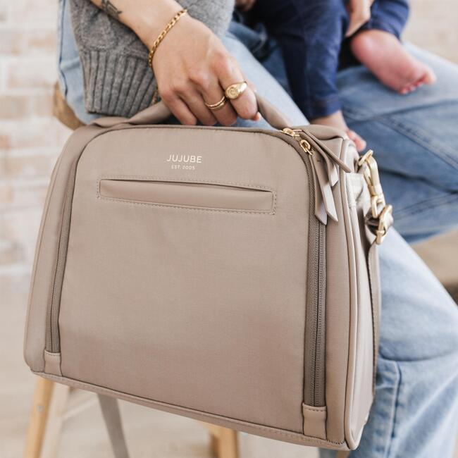 Insulated Bottle Bag, Taupe - Diaper Bags - 7