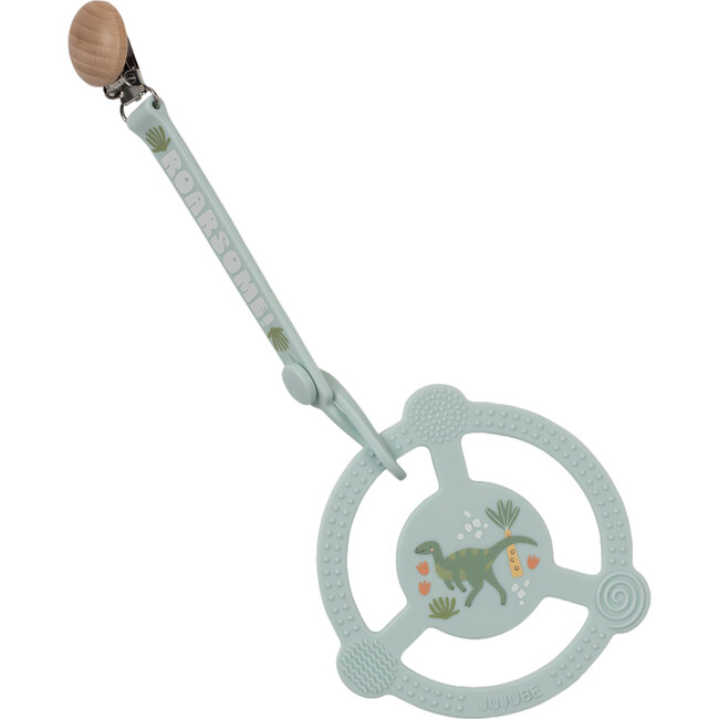 Studio Oh! Silicone Teether Ring With Detachable Clip, Roarsome