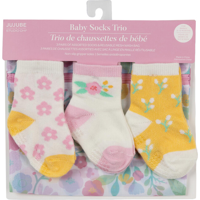 Studio Oh! Baby Socks Trios, Sweet Daisy (Pack Of 3)