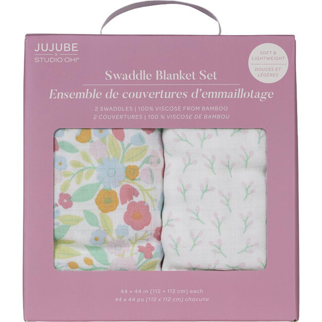 Studio Oh! Swaddle Blanket Set, Sweet Daisy (Pack Of 2)
