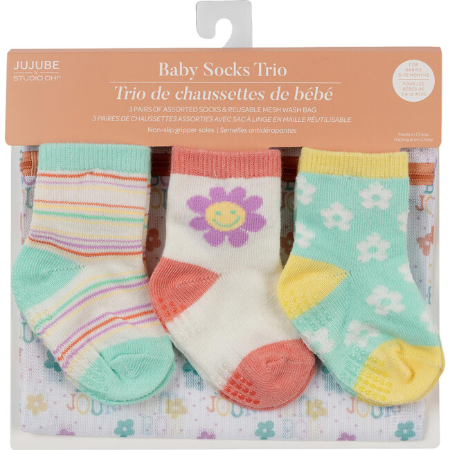 Studio Oh! Baby Socks Trios, Bonjour Bébé (Pack Of 3)