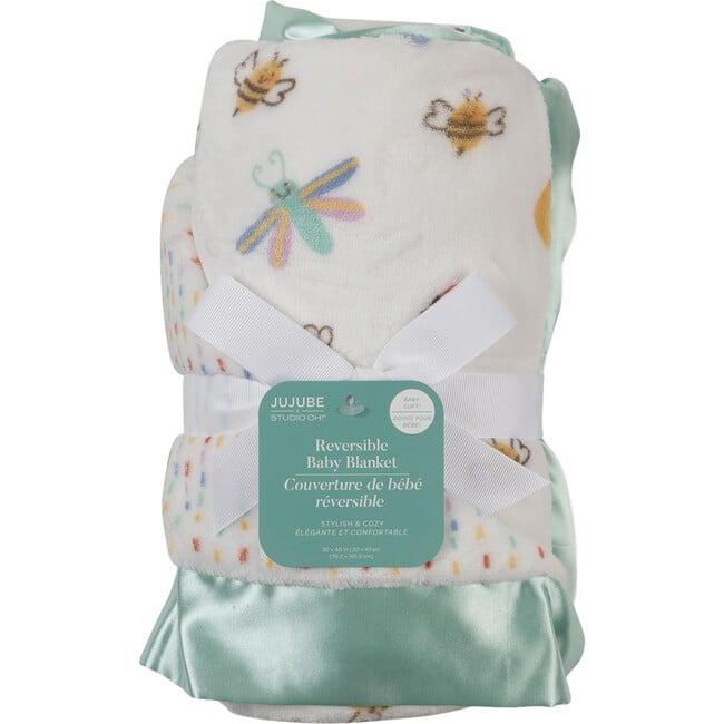 Studio Oh! Reversible Double-Layer Baby Blanket, Love Bug