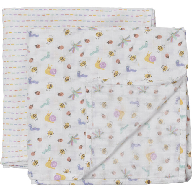 Studio Oh! Swaddle Blanket Set, Love Bug (Pack Of 2)