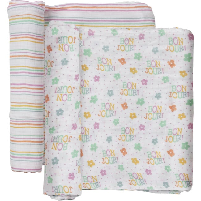 Studio Oh! Swaddle Blanket Set, Bonjour Bébé (Pack Of 2) - Swaddles - 3