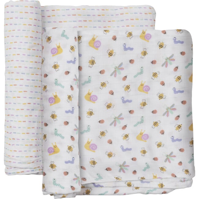 Studio Oh! Swaddle Blanket Set, Love Bug (Pack Of 2) - Swaddles - 3