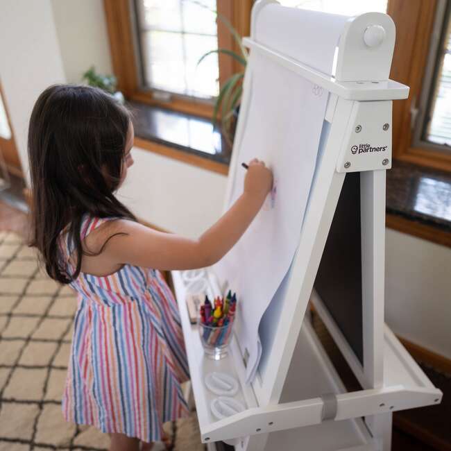 Deluxe Learn and Play Art Center, Soft White - Easels & Art Tables - 3