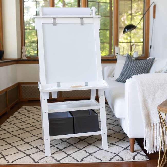 Deluxe Learn and Play Art Center, Soft White - Easels & Art Tables - 4