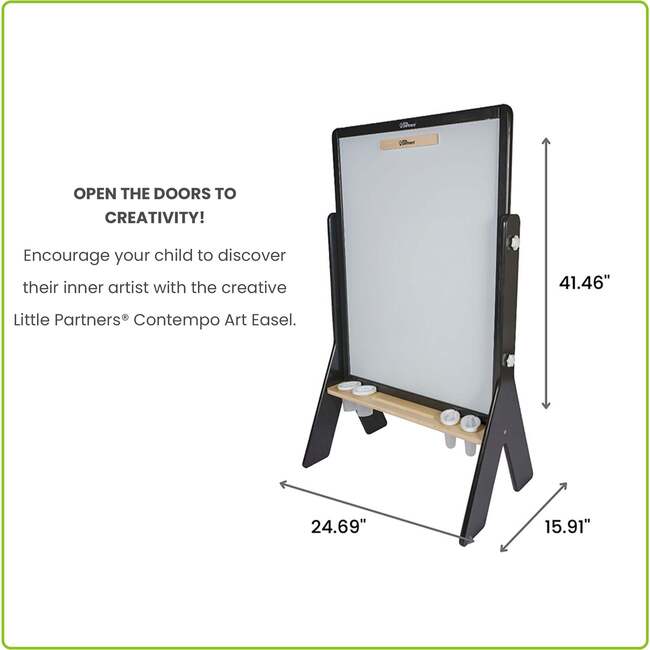 Contempo Art Easel, Charcoal with Natural - Easels & Art Tables - 7