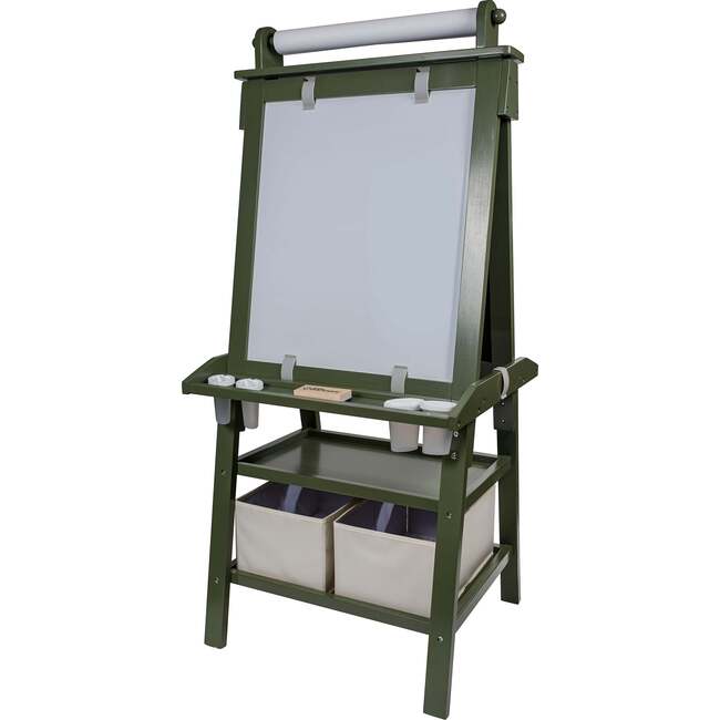 Deluxe Learn and Play Art Center, Olive Green - Easels & Art Tables - 1