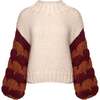 Aimee Sweater in Orange & Cream - Sweaters - 1 - thumbnail