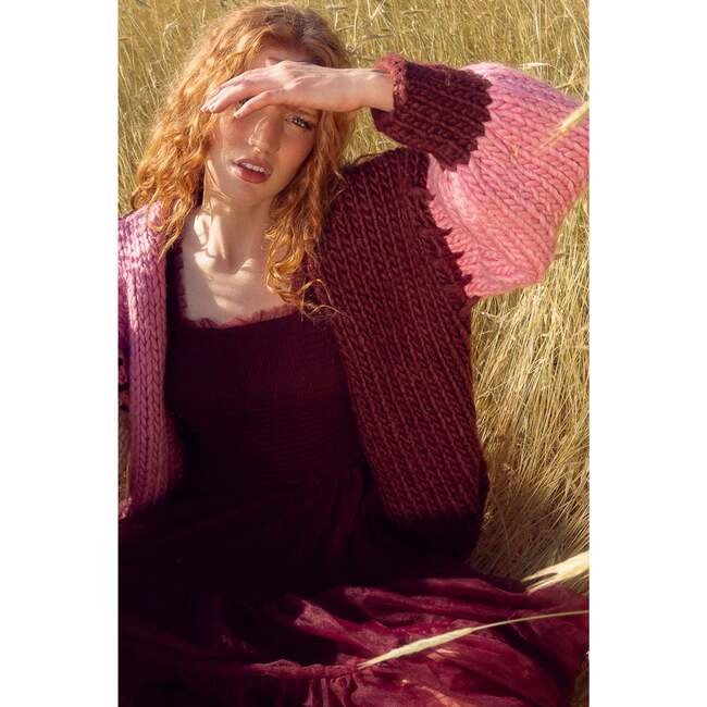 Marissa Sweater in Pink & Red