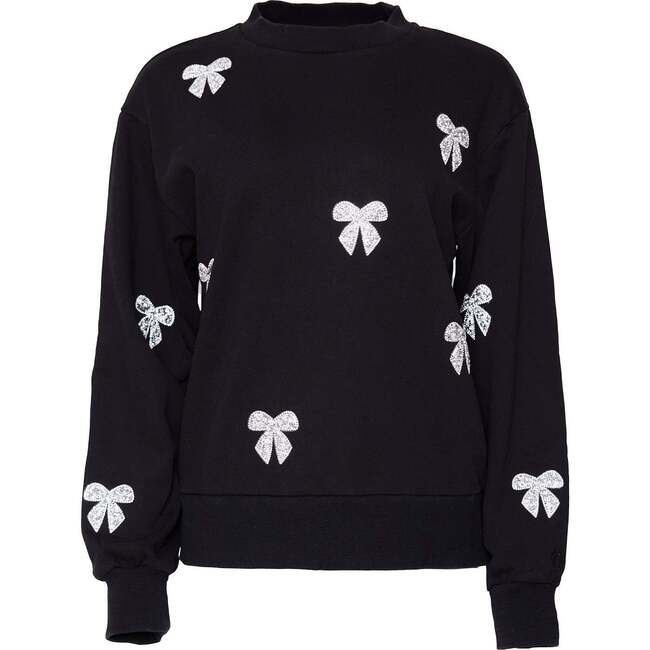 Micah Crew Neck Sweatshirt in Black & Bows