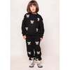 Mini Micah Crew Neck Sweatshirt in Black & Bows - Sweatshirts - 3