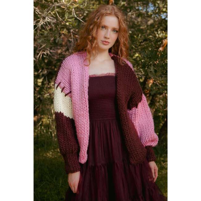 Marissa Sweater in Pink & Red - Sweaters - 3