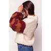 Aimee Sweater in Orange & Cream - Sweaters - 4 - thumbnail